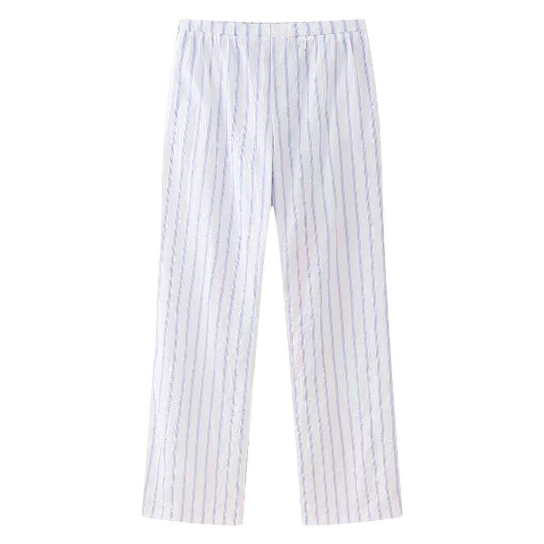 Women Clothing Striped Pajamas Trousers